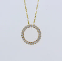 14k Yellow Gold Diamond Necklace - #62390