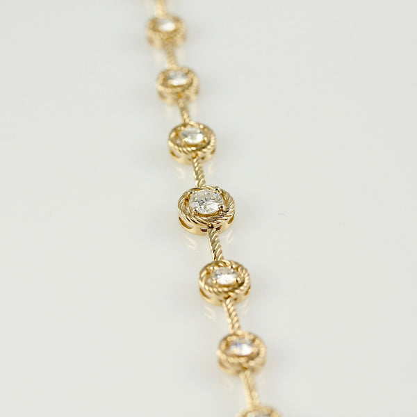 14k Yellow Gold Diamond Bracelet - # 62544